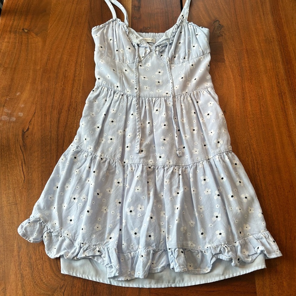Hollister Light Blue Floral Mini Dress size XS